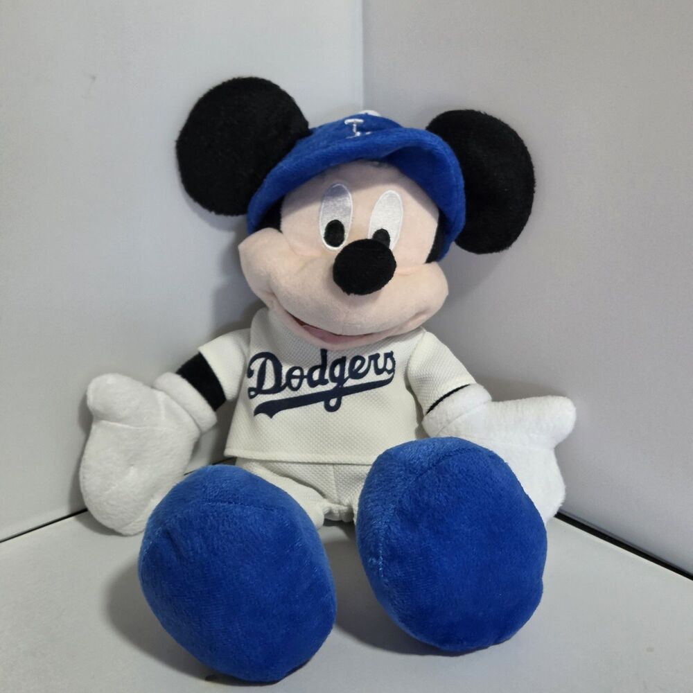 MLB Disney Mickey Mouse Los Angeles Dodgers Baseball Stuffed Plush 16”